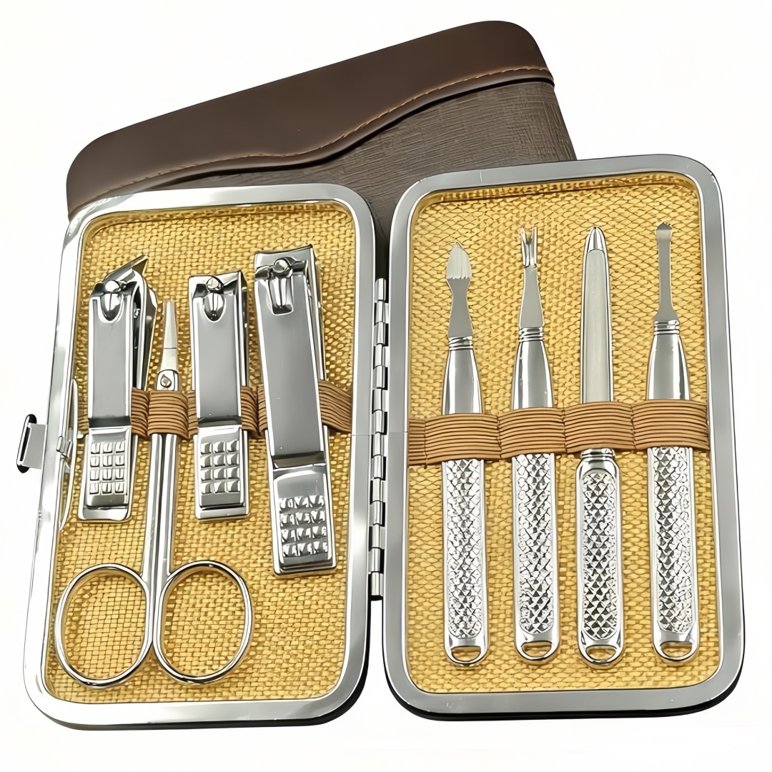Mens Grooming Kit Case - Set Manicure per Uomo e Donna,