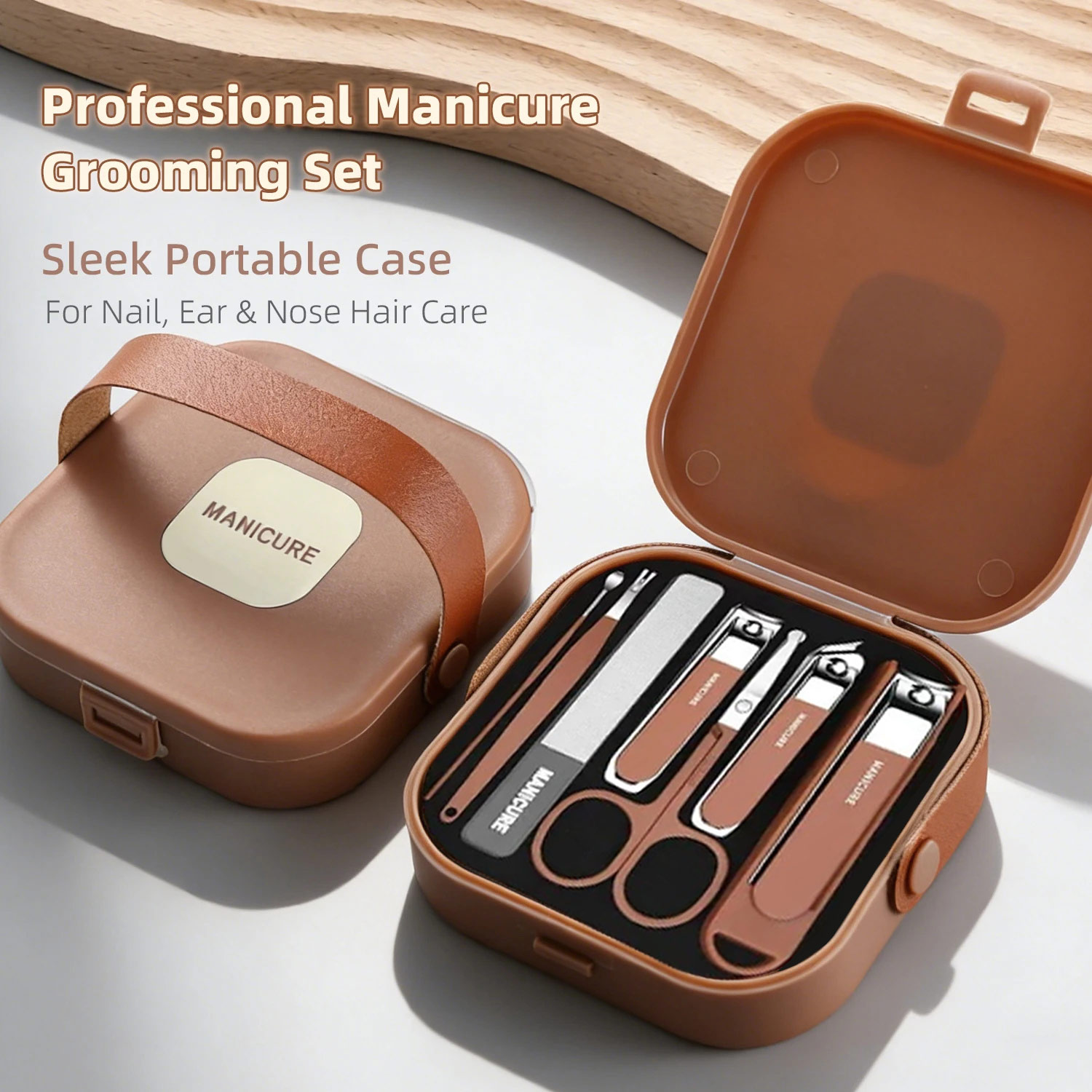 Mens Grooming Kit Case - Kit per la Cura delle Unghie
