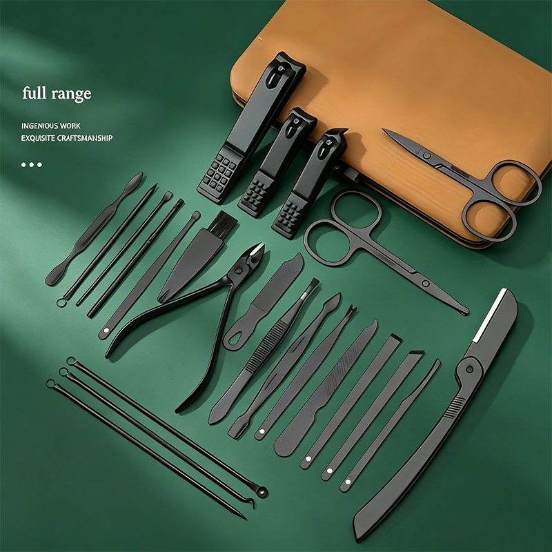 Mens Grooming Kit Case - Set manicure e pedicure da 24