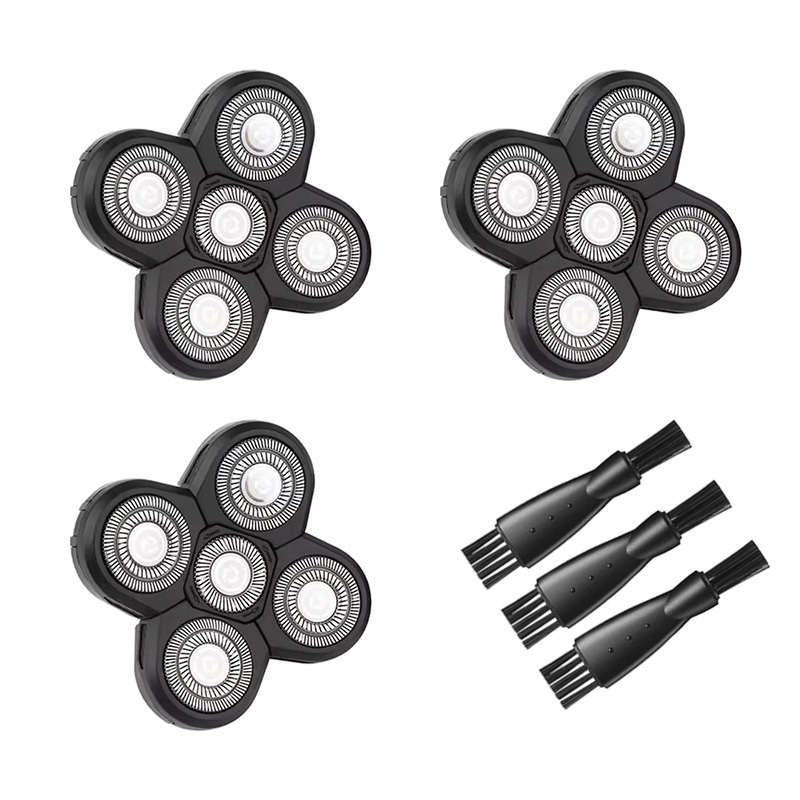 Men'S Grooming Shaver - Testina Rotante a 5 Lame per